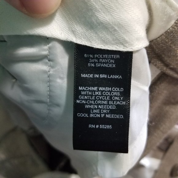 Express pants Tan and white pinstripe Size 6R - Picture 10 of 15